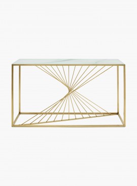 Konsola Art Marble biało - złota