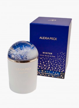Świeca zapachowa Winter Srebrna Brzoza & Sosna z przyciskiem do papieru