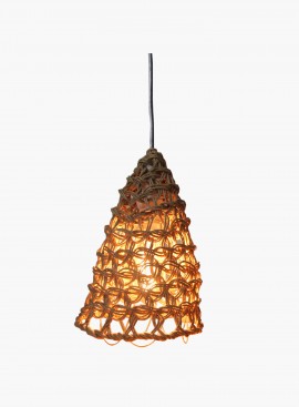 Lampa wisząca Nasse Double S ręcznie wykonywana - techniką makramy naturalna