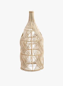 Lampa wisząca Garaffa rattanowa Naturalna M