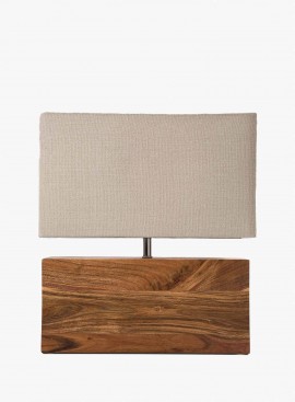Lampa stołowa Rectangluar Wood Nature z drewna akacjowego